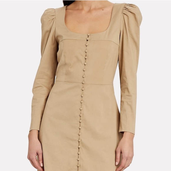 NWT Intermix Exclusive St. Roche Sandrine Cotton Tan Mini Dress Size XL - Picture 1 of 15